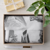 ヴィンテージ飛んでいるマシンの分離コラージュ 薄葉紙 (ギフト)