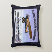 ヴィンテージ飛んでいる型航空標識 アクセントクッション (正面(垂直))