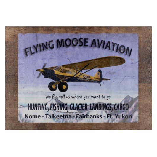 ヴィンテージ飛んでいる型航空標識 カッティングボード (正面)