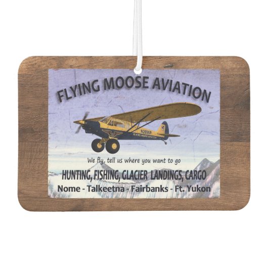 ヴィンテージ飛んでいる型航空標識 カーエアーフレッシュナー (正面)