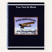 ヴィンテージ飛んでいる型航空標識 ノートブック (正面)