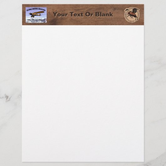 ヴィンテージ飛んでいる型航空標識 レターヘッド (正面)