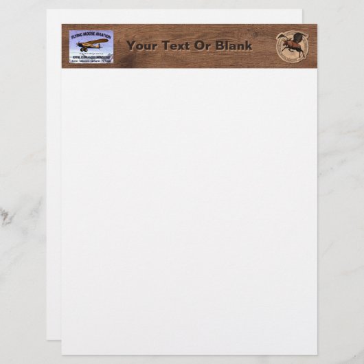 ヴィンテージ飛んでいる型航空標識 レターヘッド (正面/裏面)