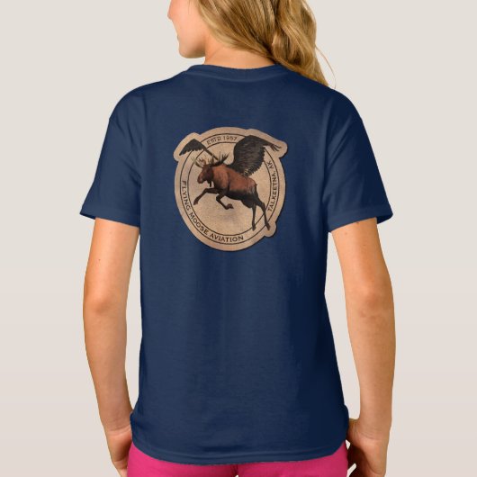 ヴィンテージ飛んでいる型航空標識 Tシャツ (裏面)