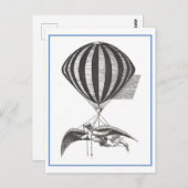 ヴィンテージ飛んでいる機はがき ポストカード (正面/裏面)