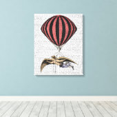 ヴィンテージ飛んでいる機 キャンバスプリント (インサイチュ (ウッドフロア))