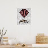 ヴィンテージ飛んでいる機 ポスター (キッチン)