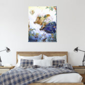 ヴィンテージ飛行士 キャンバスプリント (インサイチュ (寝室))