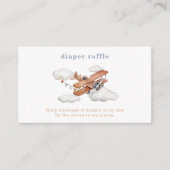 ヴィンテージ飛行機おむつラッフルカード エンクロージャーカード (正面)