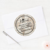 ヴィンテージ飛行機お気に入りラベル ラウンドシール (封筒)