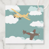 ヴィンテージ飛行機お礼飛んでいる誕生日 フェイバータグ (裏面)