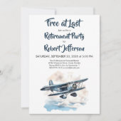 ヴィンテージ飛行機が最後の青色退職後に無償で 招待状 (正面)
