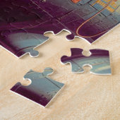 ヴィンテージ飛行機のピンアップ ジグソーパズル (側面)