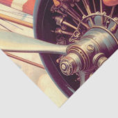 ヴィンテージ飛行機のピンアップ 薄葉紙 (詳細)