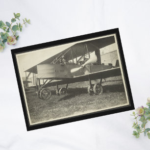 ヴィンテージ飛行機の写真 クールな航空の誕生日 ポストカード