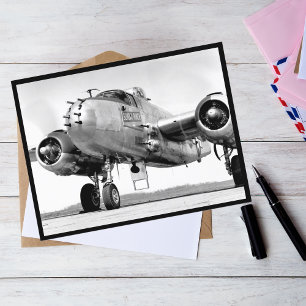 ヴィンテージ飛行機の写真 クールな航空の誕生日 ポストカード
