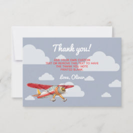 ヴィンテージ飛行機の感謝カード サンキューカード