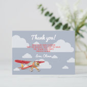 ヴィンテージ飛行機の感謝カード サンキューカード (スタンド正面)