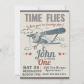 ヴィンテージ飛行機の招待状 - 飛行機の招待状 招待状 (正面)