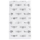 ヴィンテージ飛行機の航空テーマのカスタム色 スモールペーパーバッグ (裏面)