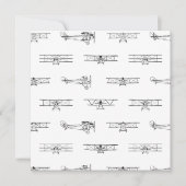 ヴィンテージ飛行機の航空テーマのカスタム色 招待状 (正面)