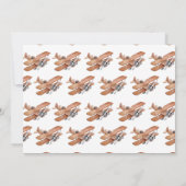 ヴィンテージ飛行機の誕生日写真感謝カード サンキューカード (裏面)