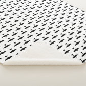 ヴィンテージ飛行機カスタムシルエットBGカラー シェルパブランケット (3/4)