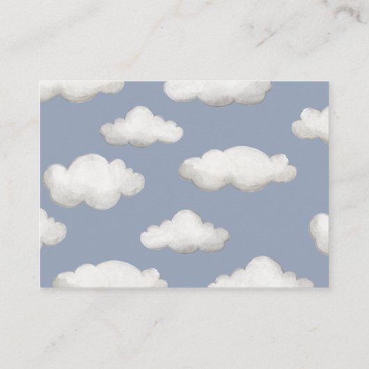 ヴィンテージ飛行機カード用ベビー帳 エンクロージャーカード (裏面)