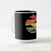 ヴィンテージ飛行機スタイルパイロット愛好家衣装ギフト ツートーンマグカップ (正面左)