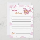 ヴィンテージ飛行機タイムカプセルノートカード サンキューカード (正面)