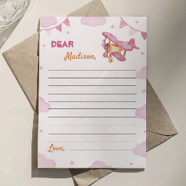 ヴィンテージ飛行機タイムカプセルノートカード サンキューカード