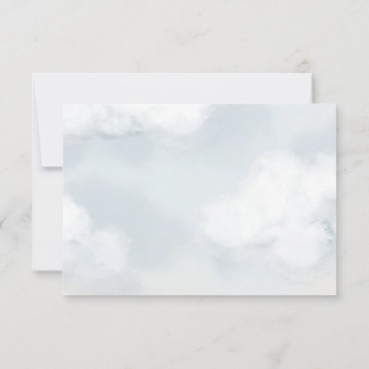 ヴィンテージ飛行機テディベアサンキューカード サンキューカード (裏面)