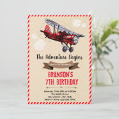 ヴィンテージ飛行機テーマ招待 招待状 (スタンド正面)