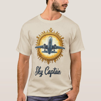 ヴィンテージ飛行機デザイン- Sky Captain Art. Tシャツ