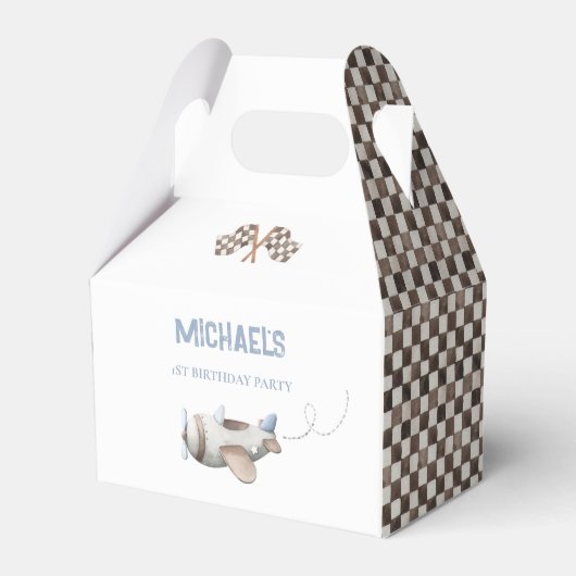 ヴィンテージ飛行機トップ1誕生日優先ボックス フェイバーボックス (正面サイド)