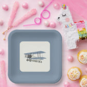 ヴィンテージ飛行機プレート ペーパープレート (パーティー)