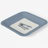 ヴィンテージ飛行機プレート ペーパープレート (傾斜あり)