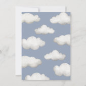 ヴィンテージ飛行機ベビーシャワーサンキューカード サンキューカード (裏面)