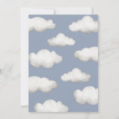 ヴィンテージ飛行機ベビーシャワー招待状 |男の赤ちゃん 招待状 (裏面)