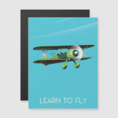 ヴィンテージ飛行機ポスター Lean To Fly (正面/裏面)