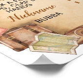 ヴィンテージ飛行機初誕生日マイルストーン記号 ポスター (角)