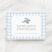 ヴィンテージ飛行機旅行ベビーおむつラッフルチケット