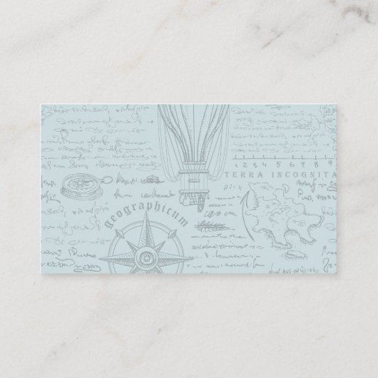 ヴィンテージ飛行機旅行ベビーシャワー予約リクエスト エンクロージャーカード (裏面)