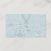 ヴィンテージ飛行機旅行赤ちゃんシャワーおむつラッフル エンクロージャーカード (裏面)