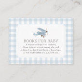 ヴィンテージ飛行機旅行赤ちゃんシャワーブックベビー エンクロージャーカード (正面)