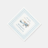 ヴィンテージ飛行機旅行1歳の誕生日 スタンダードカクテルナプキン (角)