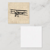 ヴィンテージ飛行機旧アンティーク飛行機イラストレーション ノートカード (正面/裏面)