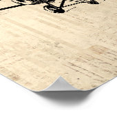 ヴィンテージ飛行機旧アンティーク飛行機イラストレーション ポスター (角)