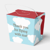 ヴィンテージ飛行機有利ボックス赤飛行機 パーソナライズされた フェイバーボックス (裏面サイド)