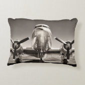 ヴィンテージ飛行機滑走路場面 アクセントクッション (裏面)